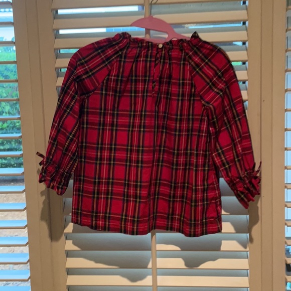 Crew cuts girls size 10 plaid Christmas blouse - Picture 2 of 8